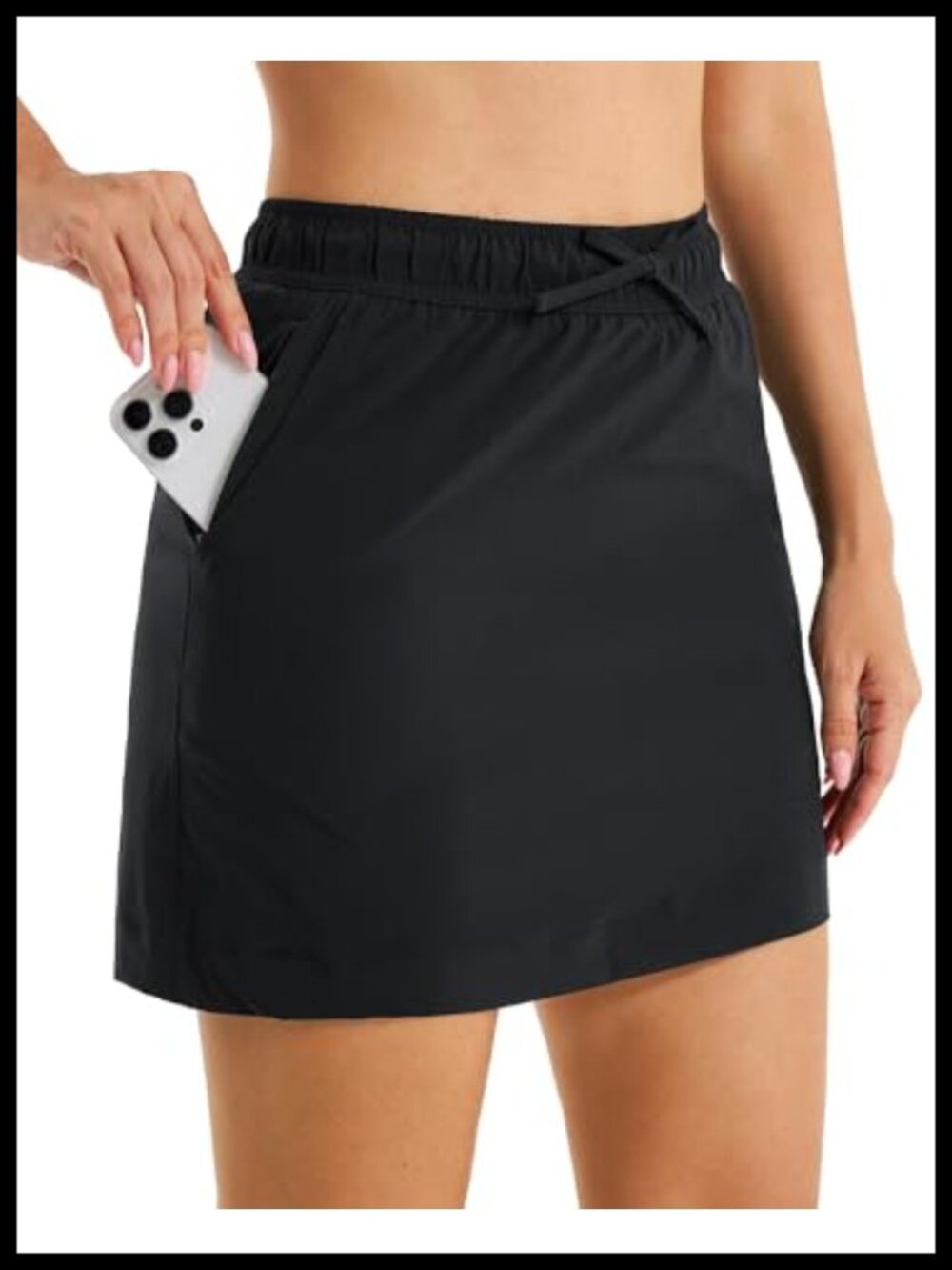 Women's 16" Golf Skort with Pockets Quick Dry Athletic Hiking Skirt with